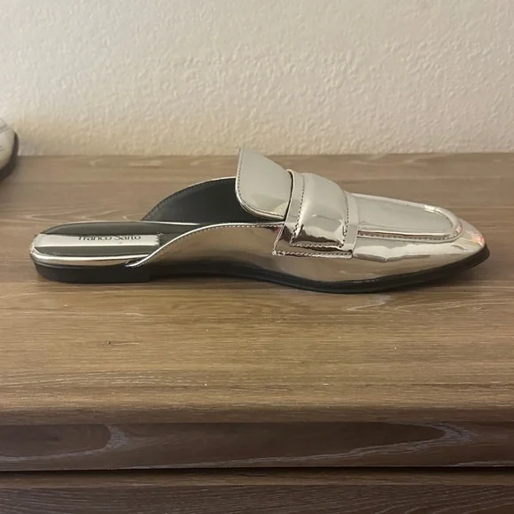 Franco Sarto Women's Metallic Silver Mules - Picture 6 of 6